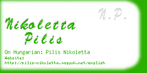 nikoletta pilis business card